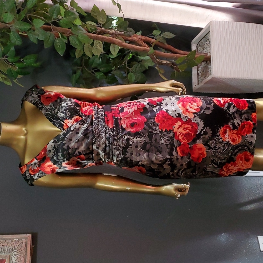 Boston Proper Satin Shadow Rose Dress Size 18